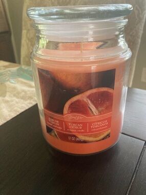 Tuscan Citrus Scented Jar Candle - Orange